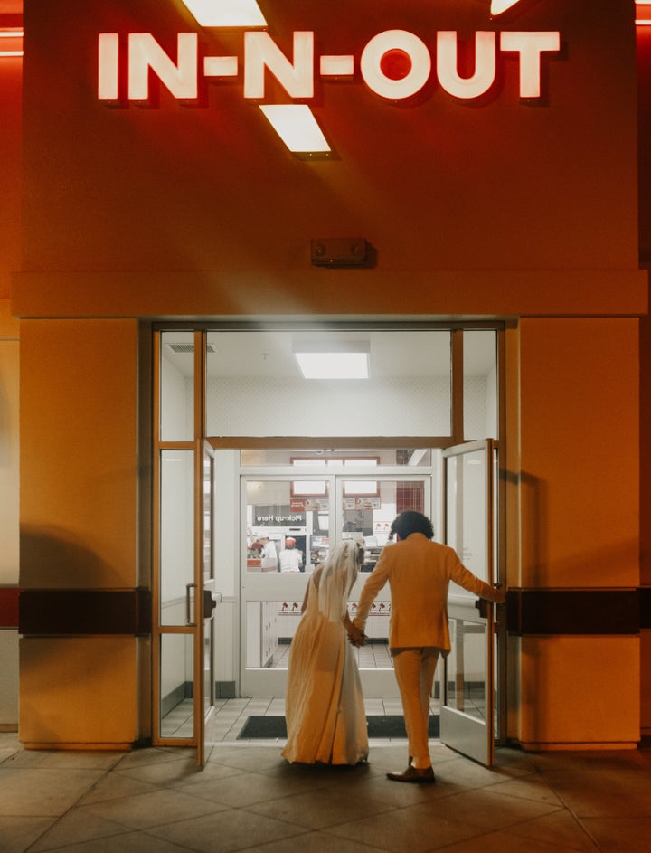 Post-wedding, the Smiths make their way into their favorite In-N-Out location.