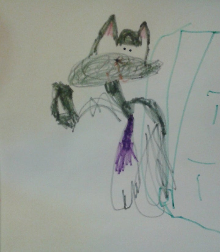 Adam Essien shares a picture drawn by his five-year-old son. He says his son has fantastic visual and spatial skills.