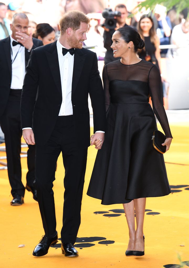 The Duke of Sussex and The Duchess of Sussex at the European Premiere of The Lion King, Odeon Cinema, Leicester Square, London. Photo credit should read: Doug Peters/EMPICS