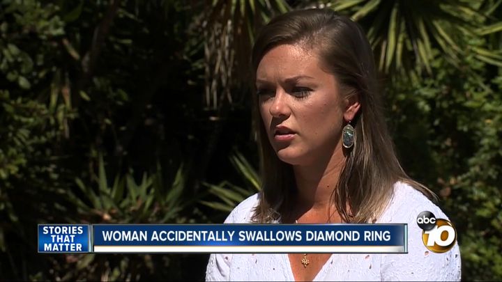 Jenna Evans said she was dreaming about being on a high-speed train and having to swallow her ring to prevent some "bad guys" from stealing it from her.