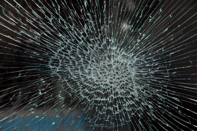 Close-up of broken glass