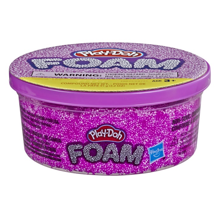 Play-Doh Foam has a squishy but firm texture that keeps the shape users mold. 