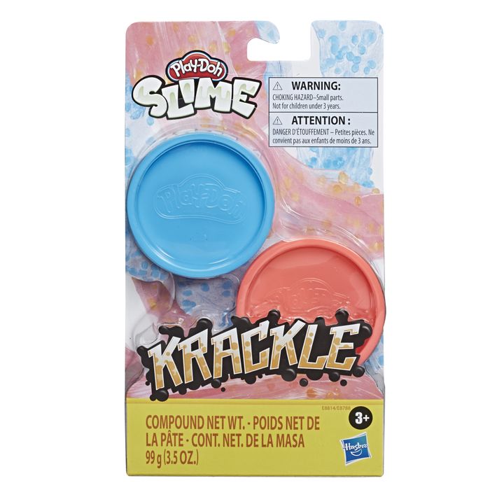 Play-Doh Slime Krackle has beads that give the product a different texture and come in different colors. 