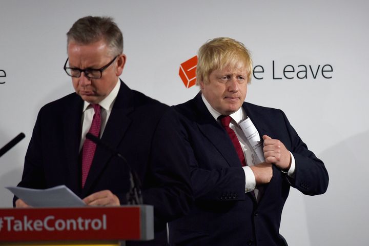 Michael Gove and Boris Johnson on the day after the EU referendum result