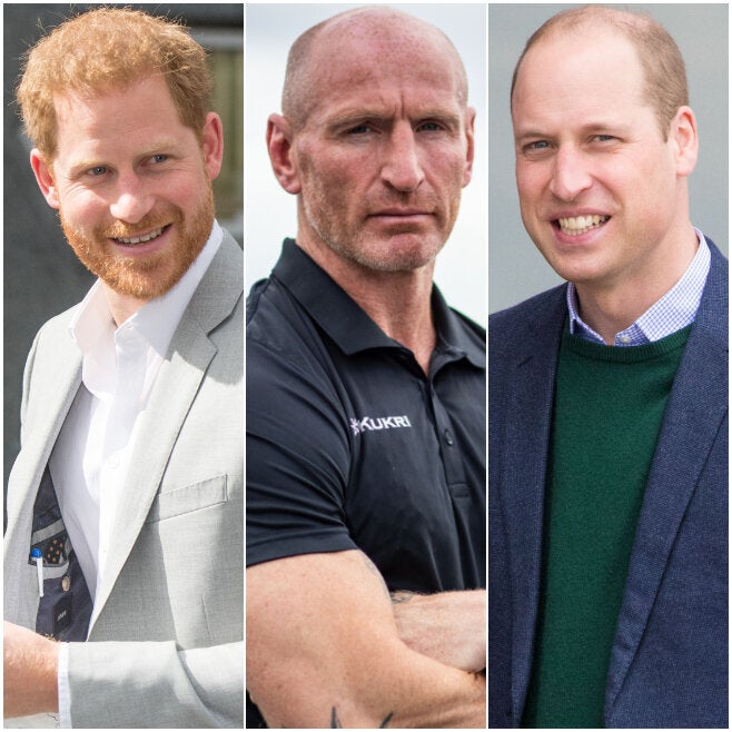 Prince Harry, Gareth Thomas and Prince William.