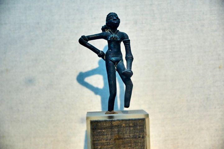 The Dancing Girl from Mohenjodaro is seen at India's National Museum in New Delhi.