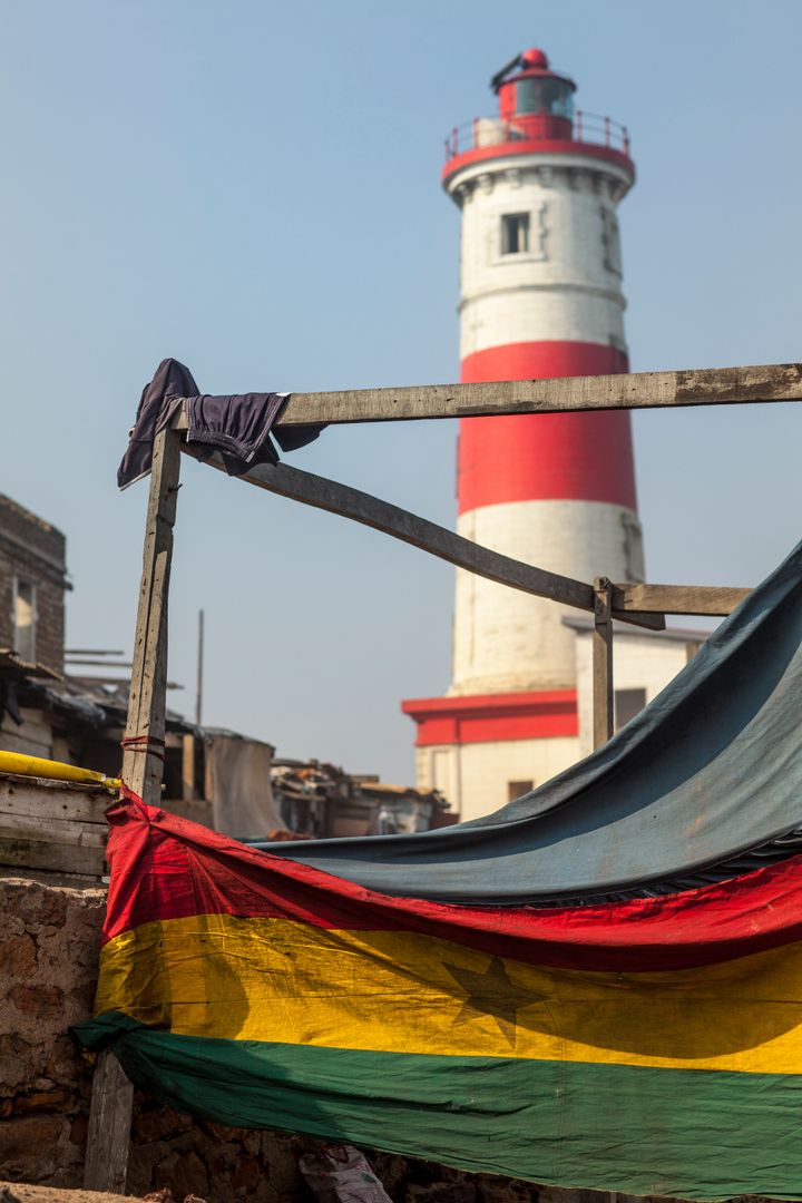 Jamestown Lighthouse in Accra, Ghana.