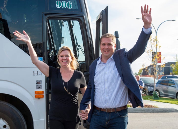 Le chef conservateur Andrew Scheer et sa femme Jill
