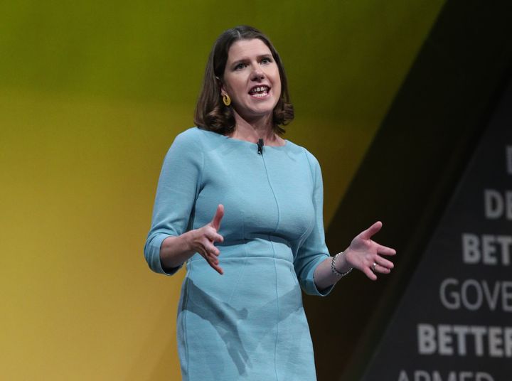 Liberal Democrat leader Jo Swinson makes a speech during the Liberal Democrats autumn conference at the Bournemouth International Centre in Bournemouth.