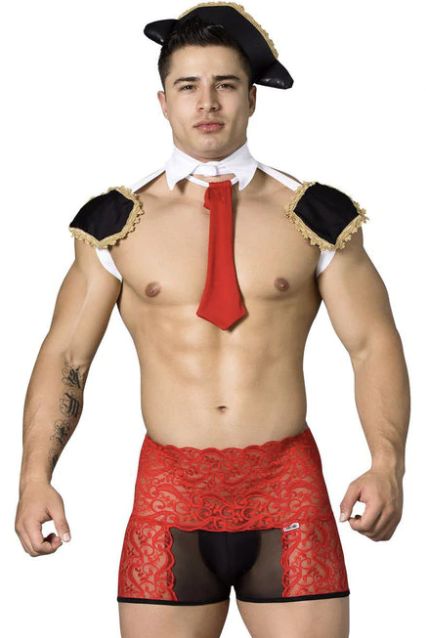 This <a href="https://www.3wishes.com/mens/mens-sexy-wear/lace-bullfighter-costume-outfit/" target="_blank">Sexy Bullfighter<
