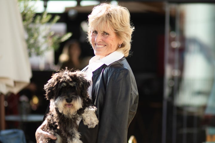 Mercedes Milá con su perro Scott