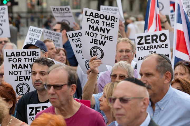 Anti-semitism protestors