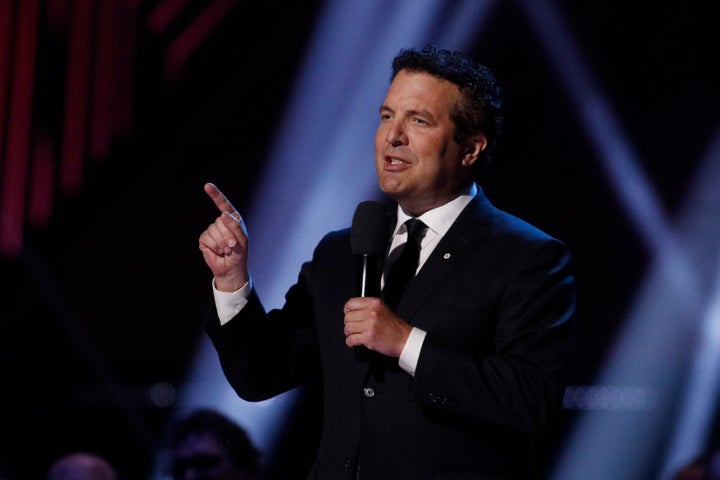 Rick Mercer speaks during the Juno Awards in London, Ont. on March 17, 2019.