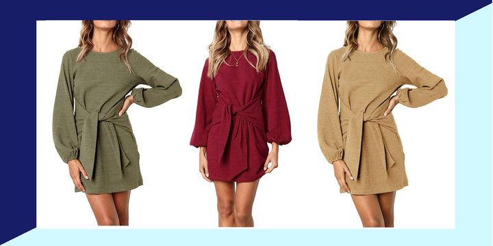 This sweater dress is perfect for the awkward summer-to-fall wardrobe season.