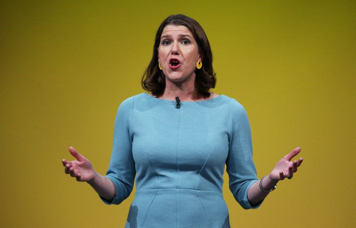 Liberal Democrat leader Jo Swinson at the party's conference, where the Lib Dems decided to revoke Article 50 if the party wins a general election 