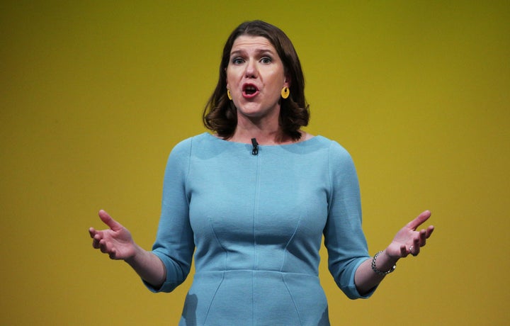 <strong>Liberal Democrat leader Jo Swinson at the party's conference, where the Lib Dems decided to revoke Article 50 if the party wins a general election </strong>