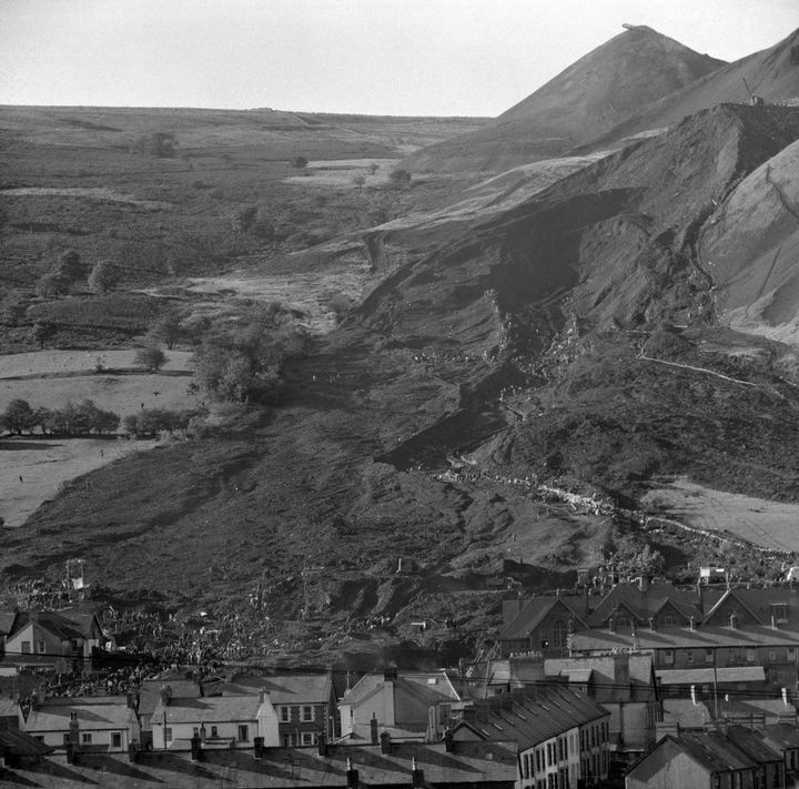 144 people died in 1966 when a landslide buried parts of the coal town of Aberfan.