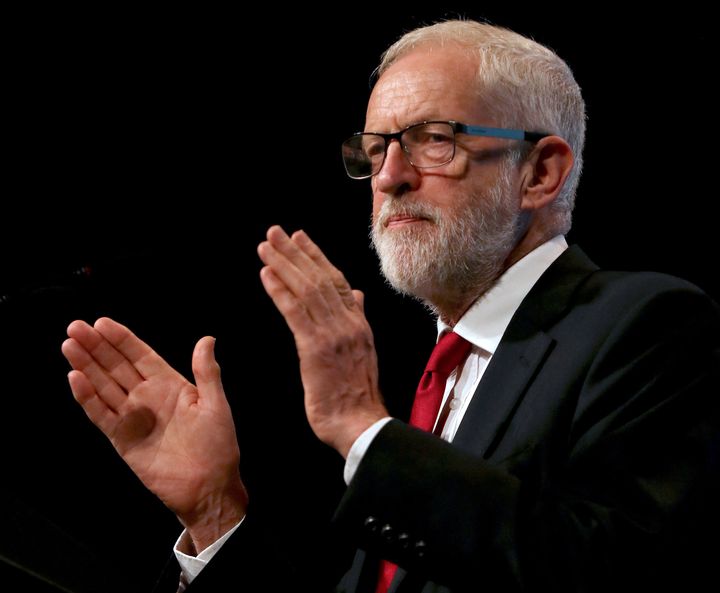 Labour leader Jeremy Corbyn gives a speech at the TUC Congress in Brighton.