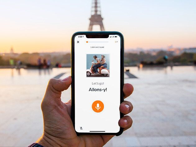 The Babbel app can help you get familiar with a new language. 