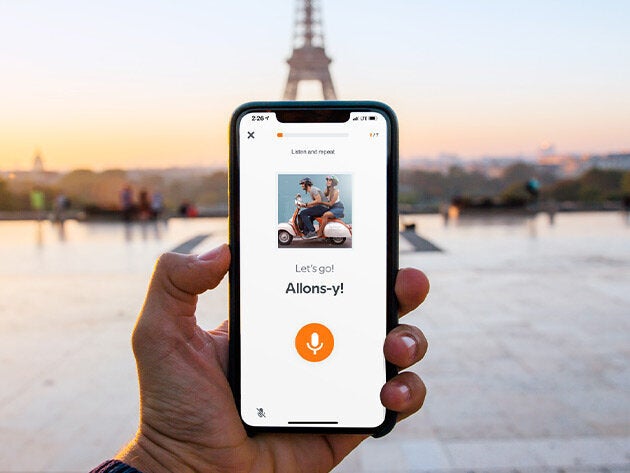 The Babbel app can help you get familiar with a new language.