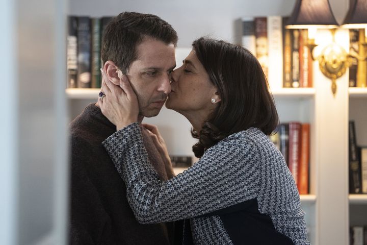 Jeremy Strong and Hiam Abbass in "Succession"