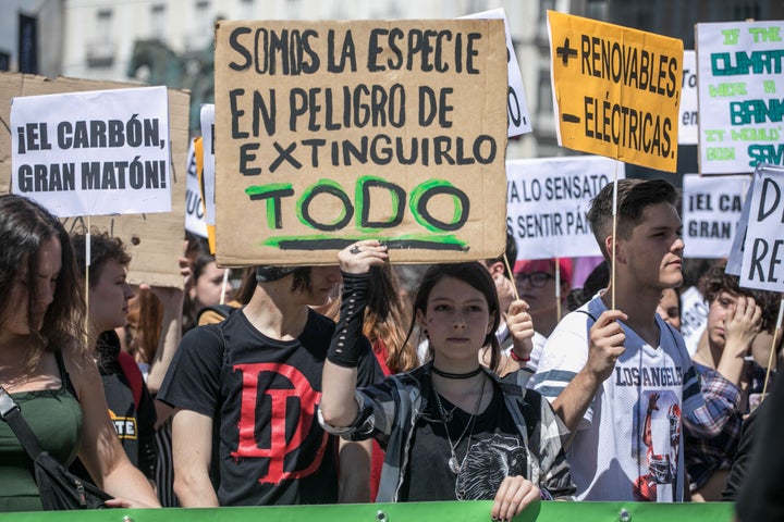 Una manifestación en Madrid contra el cambio climático.
