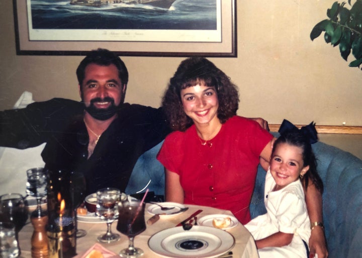 The author as a child with her parents.