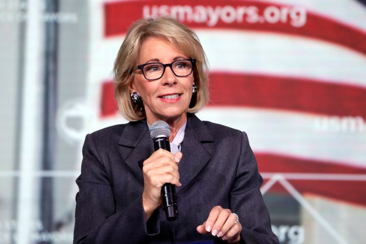 U.S. Education Secretary Betsy DeVos is scheduled to visit a Roman Catholic elementary school Thursday in Harrisburg, Pennsylvania. The school is part of the Catholic Diocese of Harrisburg, which has policies addressing students and staff experiencing "gender identity questions."