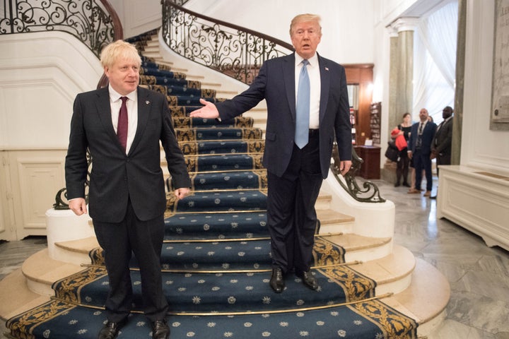 Prime Minister Boris Johnson meeting US President Donald Trump for bilateral talks during the G7 summit in Biarritz, France.