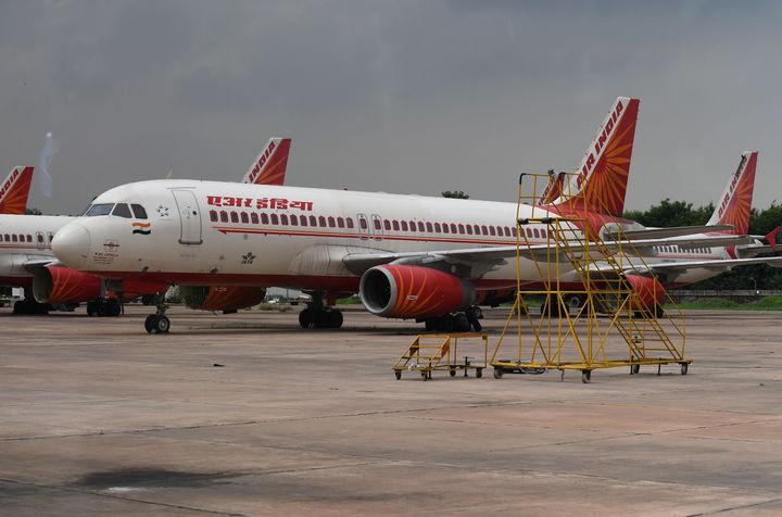 Air India planes at Indira Gandhi International Airport in New Delhi.