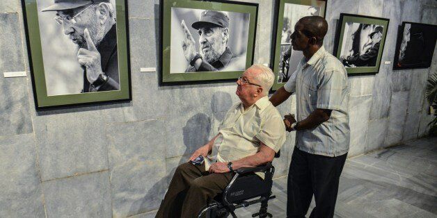 Armando Hart, former member of the Cuban government, and friend of former Cuban president Fidel Castro, attends the opening of a photography exhibition on him, on August 12, 2014 in Havana. Fidel Castro will turn 88 years old on Wednesday. AFP PHOTO/ADALBERTO ROQUE (Photo credit should read ADALBERTO ROQUE/AFP/Getty Images)