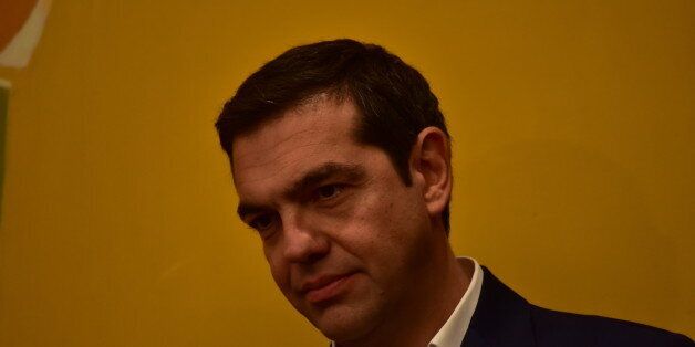MAXIMOU MANSION, ATHENS, ATTIKI, GREECE - 2017/10/23: Greek Prime Minister Alexis Tsipras, during the signature of the memorandum of cooperation between Greece and South Korea. (Photo by Dimitrios Karvountzis/Pacific Press/LightRocket via Getty Images)