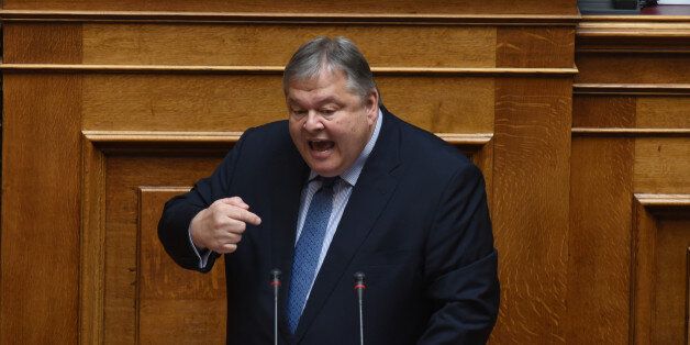 Evangelos Venizelos, former Alternate PM, PASOK during discussion in the hellenic parliament on a draft law for austerity measures, in Athens on June 9, 2017. (Photo by Wassilios Aswestopoulos/NurPhoto via Getty Images)