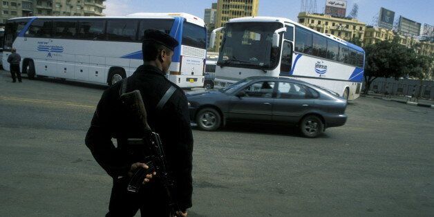 tourist police in the city of Cairo the capital of Egypt in north africa