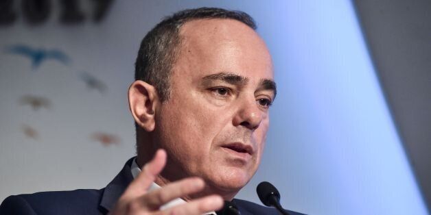 Israeli Energy Minister Yuval Steinitz delivers a speech on July 12, 2017 at the 22nd World Petroleum Congress in Istanbul. / AFP PHOTO / OZAN KOSE (Photo credit should read OZAN KOSE/AFP/Getty Images)