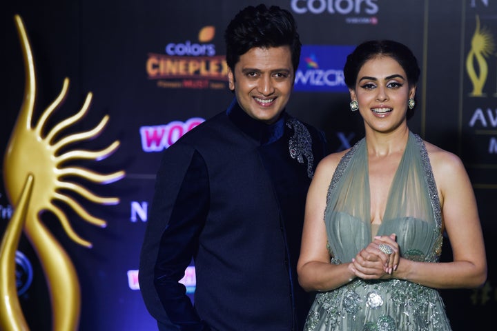 Ritesh Deshmukh with his wife, actress Genelia D'Souza.