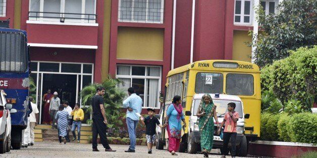 GURGAON, INDIA - SEPTEMBER 23: Central Bureau of Investigation (CBI) begins investigations into the murder of an 8-year-old student at the Ryan International School, on September 23, 2017 in Gurgaon, India. The class 2 student was found dead with his throat slit in a toilet of the school. One of the schoolâs bus conductors was arrested and police said that he killed the boy after a failed attempt of sexual assault. (Photo by Sanjeev Verma/Hindustan Times via Getty Images)