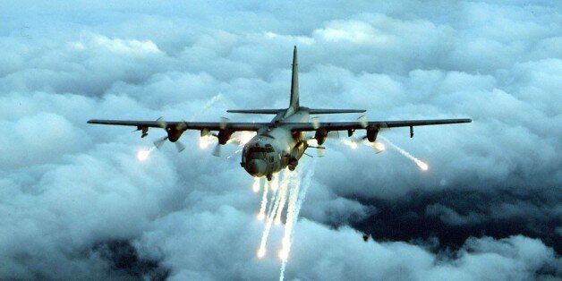 A US AC-130U Spooky gunship in flight. (Photo by Time Life Pictures/Us Air Force/The LIFE Picture Collection/Getty Images)