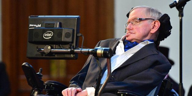 Professor Stephen Hawking receives the Honorary Freedom of the City of London, in recognition of his outstanding contribution to theoretical physics and cosmology, at Guildhall in London. (Photo by Dominic Lipinski/PA Images via Getty Images)