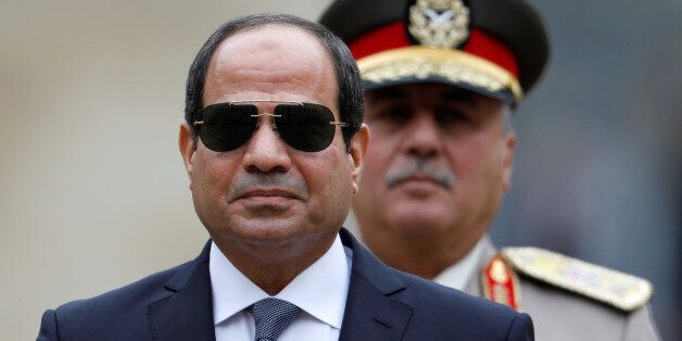 Egyptian President Abdel Fattah al-Sisi attends a military ceremony at the Hotel des Invalides in Paris, France, October 24, 2017. REUTERS/Charles Platiau