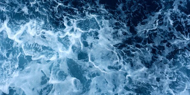 'Churning water in the Adriatic Sea. Taken over the edge of a Ferry boat, roughly 100 km from the coast.'