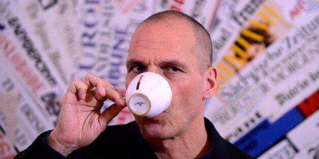 ROME, ITALY - MARCH 24: Former Greek Minister of Finance Yanis Varoufakis presents the program to save Europe 'European New Deal' of Diem25, to the foreign press,on March 24, 2017 in Rome, Italy. (Photo by Simona Granati/Corbis via Getty Images)