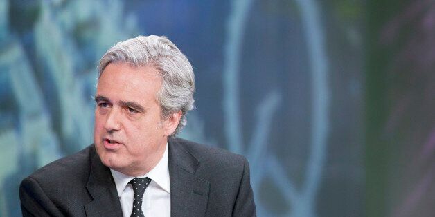 Mark Garnier, a Conservative lawmaker, speaks during a Bloomberg Television interview in London, U.K., on Wednesday, May 13, 2015. Garnier says that the British bank levy and a potential exit of the European Union are issues of concern to the country's banks. Photographer: Jason Alden/Bloomberg via Getty Images