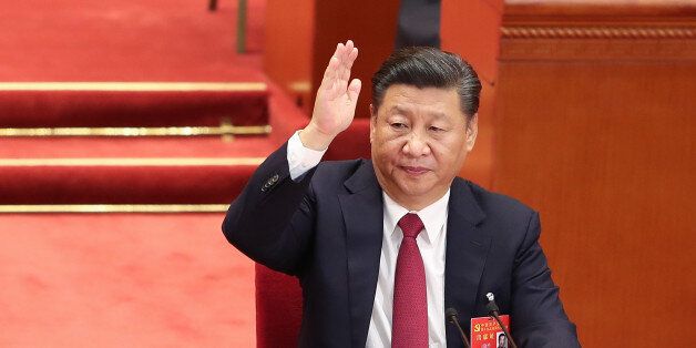 BEIJING, CHINA - OCTOBER 24: Chinese President Xi Jinping vote at the closing of the 19th Communist Party Congress at the Great Hall of the People on October 24, 2017 in Beijing, China. The 19th CPC National Congress is going to run 7 days and a new central committee of CPC will be produced. (Photo by Lintao Zhang/Getty Images)