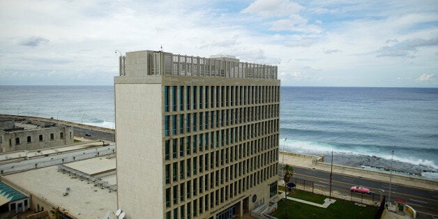 A view of the U.S. Embassy in Havana, Cuba, October 5, 2017. REUTERS/Alexandre Meneghini