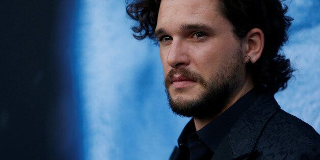 Cast member Kit Harington poses at a premiere for season 7 of the television series