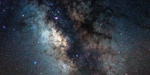 A large area of the summer night sky that crosses the center of the Milky Way galaxy.