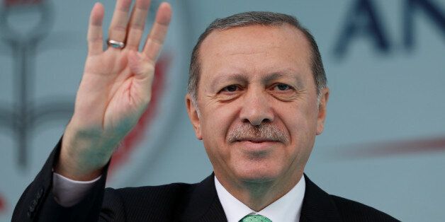 Turkish President Tayyip Erdogan attends opening ceremony of Recep Tayyip Erdogan Imam Hatip School in Istanbul, Turkey, September 29, 2017. REUTERS/Murad Sezer