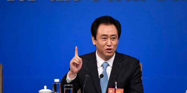 BEIJING, CHINA - MARCH 09: Evergrande Group chairman Xu Jiayin attends a press conference on benefiting the society and people for the 12th National Committee of the Chinese People's Political Consultative Conference (CPPCC) on March 8, 2017 in Beijing, China. China holds the Fifth Session of the 12th Chinese People's Political and Consultative Conference (CPPCC) on Mar 3-13, and the Fifth Session of the 12th National People's Congress (NPC) on Mar 5-16 this year in Beijing. (Photo by VCG/VCG via Getty Images)