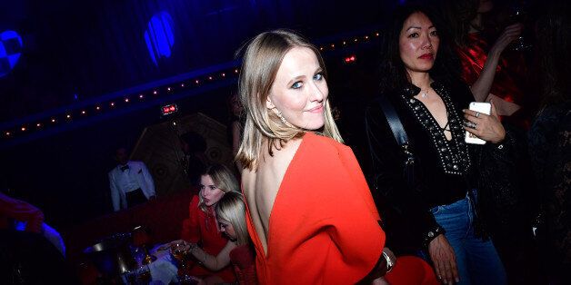 PARIS, FRANCE - MARCH 04: Ksenia Sobchak attends Natalia Vodianova's birthday Vogue Cabaret Party as part of the Paris Fashion Week Womenswear Fall/Winter 2017/2018 on March 4, 2017 in Paris, France. (Photo by Victor Boyko/Getty Images)